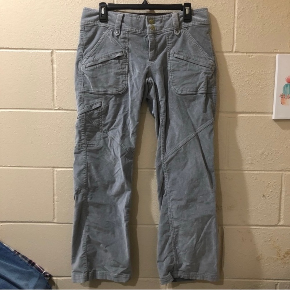 Athleta Headlands Gray Corduroy Pants Size 10 — super cute just too small on me